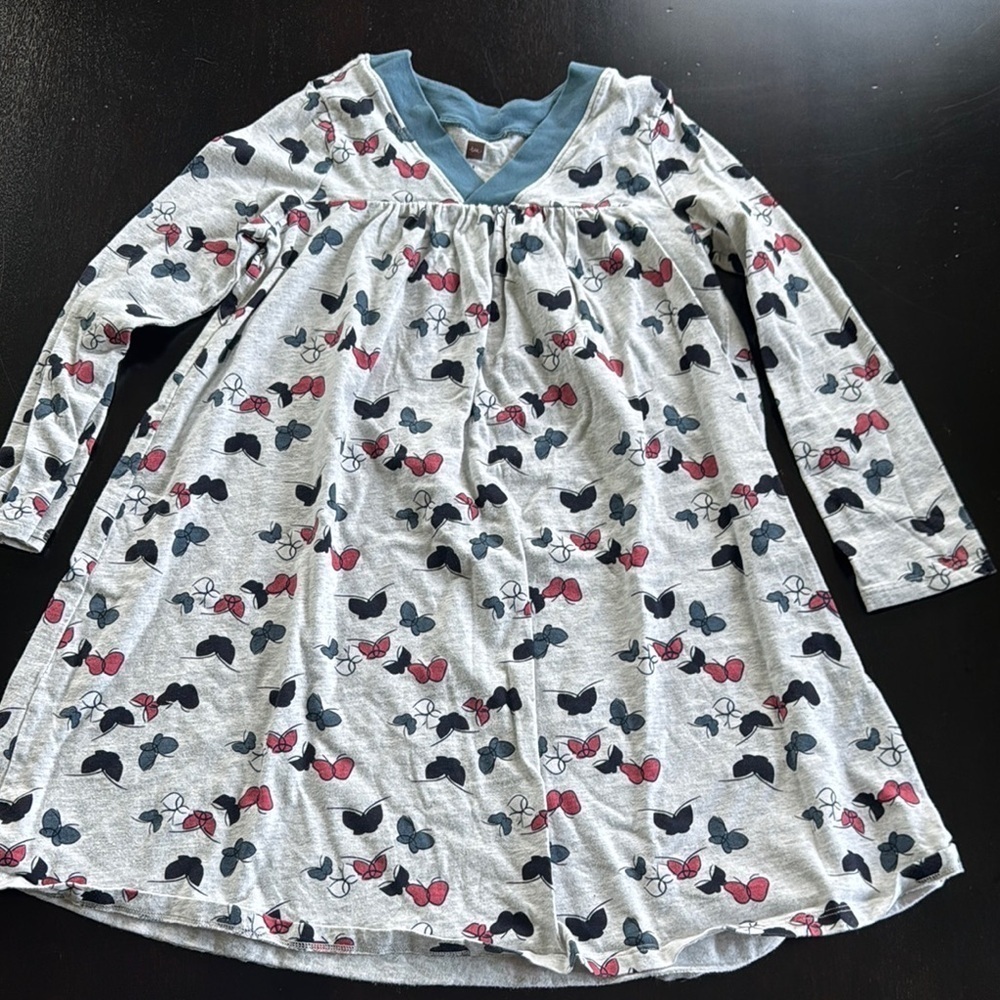 Tea Collection Casual Gray and Blue Dress